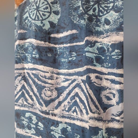 Vintage 100% Silk Blue Patterned Co-Ord Set - Picture 3 of 14